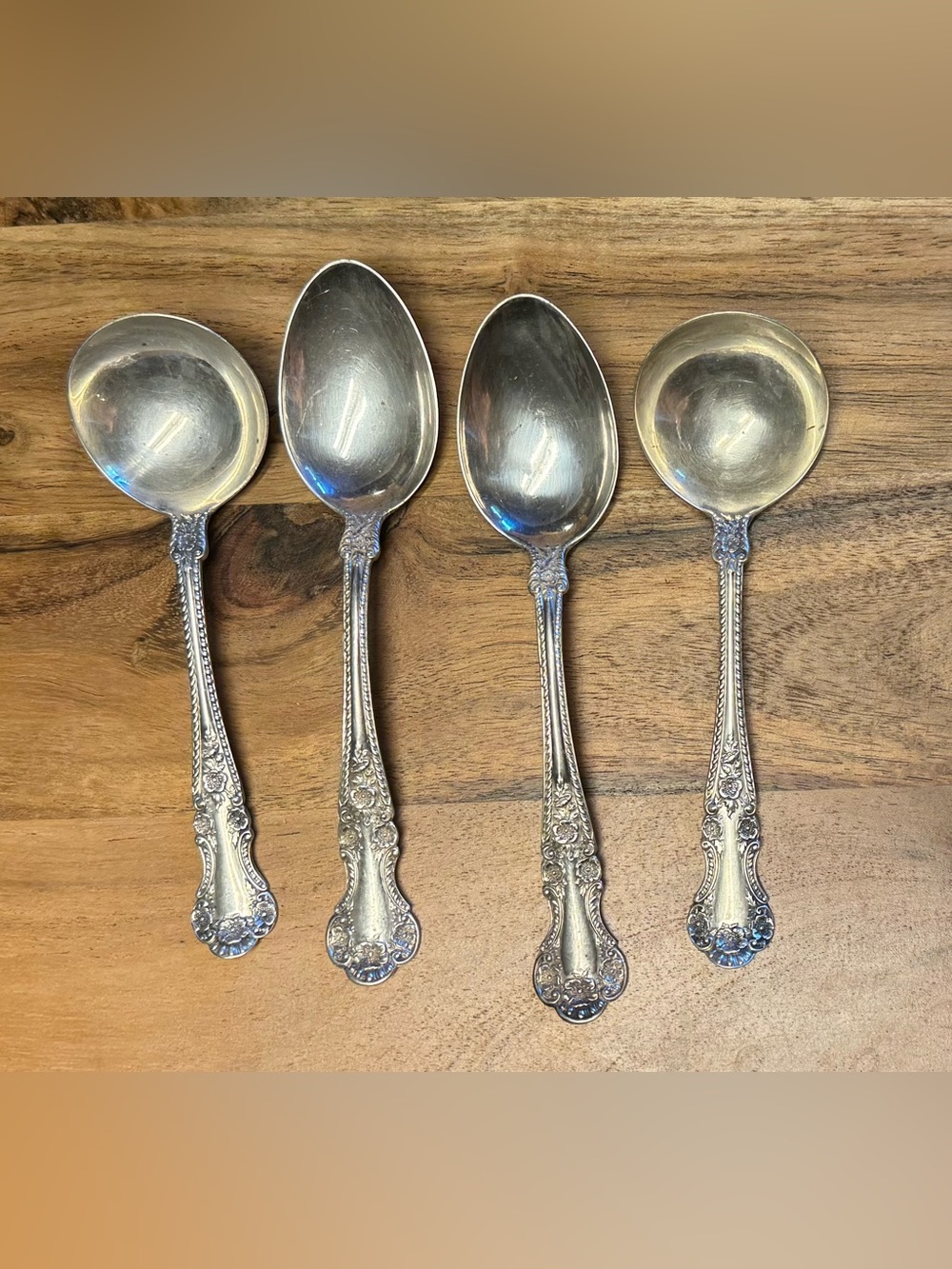 Reed & Barton Love Disarmed Sterling Silver 4 Spoon Lot Pat 1899 79.69g